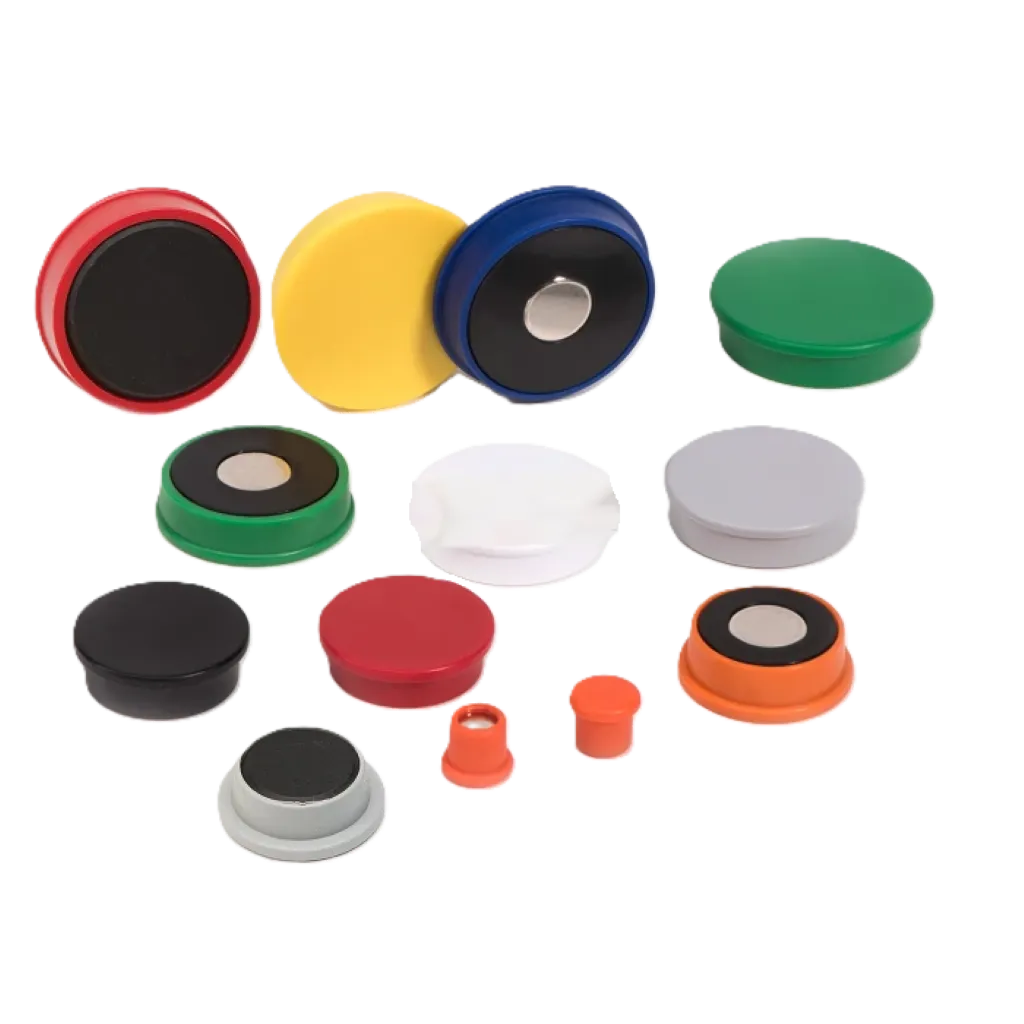 [1B.6A.8C.1] FÜsYS Organisationsmagnete rund – Ø 30 mm, 10er-Set, verschiedene Farben (Rot)